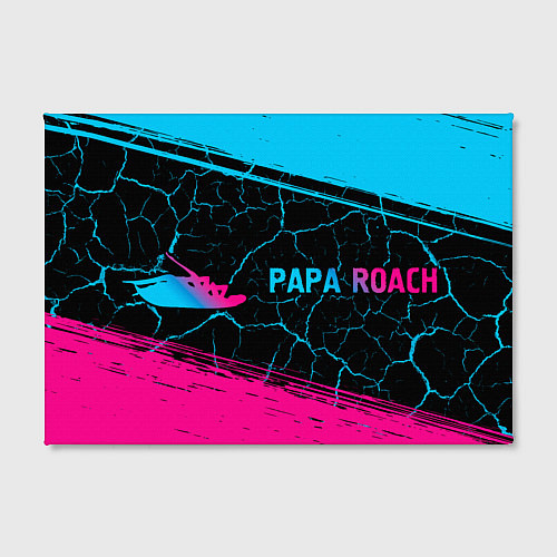 Картина прямоугольная Papa Roach - neon gradient по-горизонтали / 3D-принт – фото 2