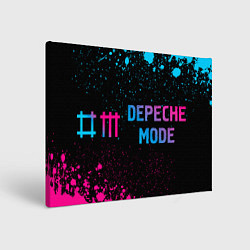 Холст прямоугольный Depeche Mode - neon gradient по-горизонтали, цвет: 3D-принт