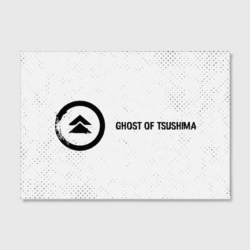 Картина прямоугольная Ghost of Tsushima glitch на светлом фоне по-горизо / 3D-принт – фото 2
