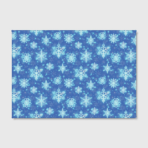 Картина прямоугольная Pattern with bright snowflakes / 3D-принт – фото 2