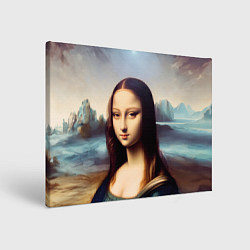Холст прямоугольный Нейросеть - азиатская Мона Лиза, цвет: 3D-принт