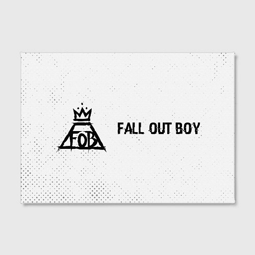 Картина прямоугольная Fall Out Boy glitch на светлом фоне по-горизонтали / 3D-принт – фото 2
