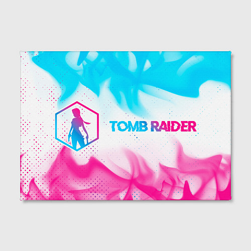 Картина прямоугольная Tomb Raider neon gradient style по-горизонтали / 3D-принт – фото 2