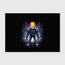 Холст прямоугольный Cool Bart Simpson - cyberpunk - ai art, цвет: 3D-принт — фото 2