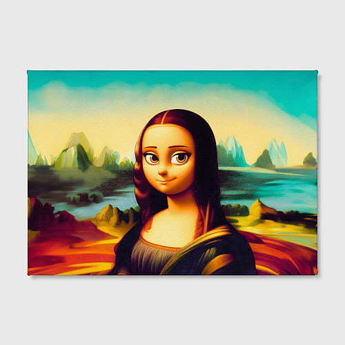 Картина прямоугольная Нейросеть - Мона Лиза в стиле Pixar / 3D-принт – фото 2