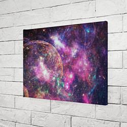Холст прямоугольный Пурпурные космические туманности со звездами, цвет: 3D-принт — фото 2