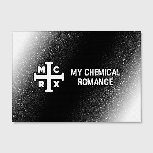 Картина прямоугольная My Chemical Romance glitch на темном фоне по-гориз / 3D-принт – фото 2