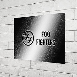 Холст прямоугольный Foo Fighters glitch на светлом фоне по-горизонтали, цвет: 3D-принт — фото 2