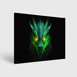 Холст прямоугольный Светящийся зеленый дракон 2024, цвет: 3D-принт
