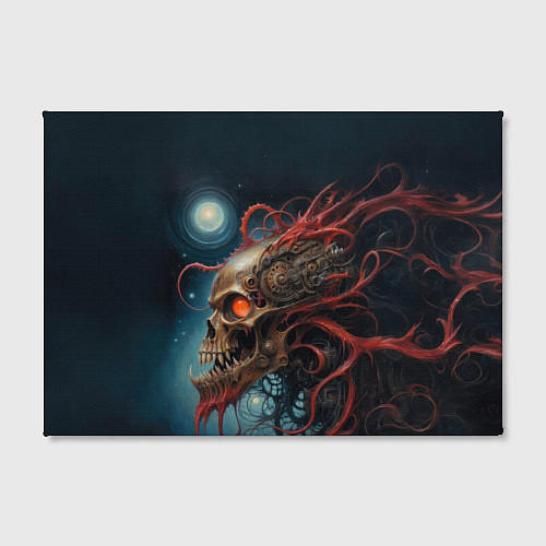 Картина прямоугольная Череп под луной / 3D-принт – фото 2