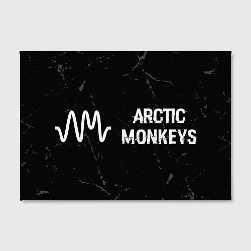 Картина прямоугольная Arctic Monkeys glitch на темном фоне по-горизонтал / 3D-принт – фото 2