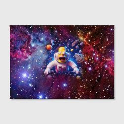 Холст прямоугольный Homer Simpson in space - ai art, цвет: 3D-принт — фото 2