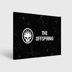 Холст прямоугольный The Offspring glitch на темном фоне по-горизонтали, цвет: 3D-принт