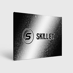 Холст прямоугольный Skillet glitch на светлом фоне по-горизонтали, цвет: 3D-принт