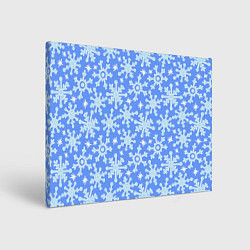 Холст прямоугольный Мультяшные снежинки, цвет: 3D-принт