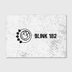 Холст прямоугольный Blink 182 glitch на светлом фоне по-горизонтали, цвет: 3D-принт — фото 2