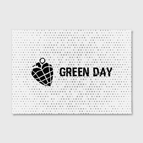 Картина прямоугольная Green Day glitch на светлом фоне по-горизонтали / 3D-принт – фото 2