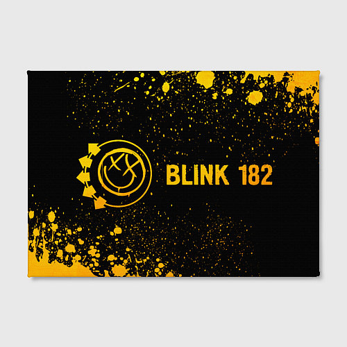 Картина прямоугольная Blink 182 - gold gradient по-горизонтали / 3D-принт – фото 2