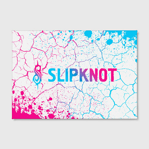 Картина прямоугольная Slipknot neon gradient style по-горизонтали / 3D-принт – фото 2