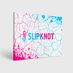 Холст прямоугольный Slipknot neon gradient style по-горизонтали, цвет: 3D-принт