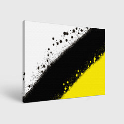 Картина прямоугольная Брызги желто-черных красок