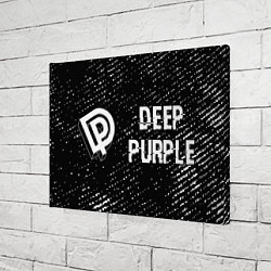 Холст прямоугольный Deep Purple glitch на темном фоне по-горизонтали, цвет: 3D-принт — фото 2