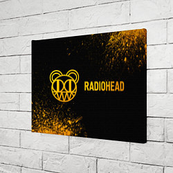 Холст прямоугольный Radiohead - gold gradient по-горизонтали, цвет: 3D-принт — фото 2