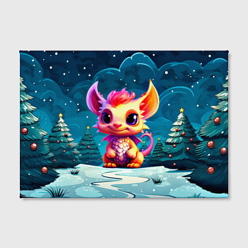 Картина прямоугольная Маленький пушистый дракошка / 3D-принт – фото 2