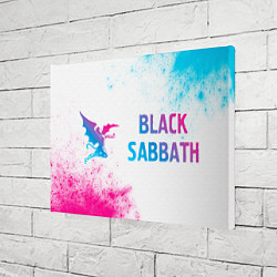 Холст прямоугольный Black Sabbath neon gradient style по-горизонтали, цвет: 3D-принт — фото 2