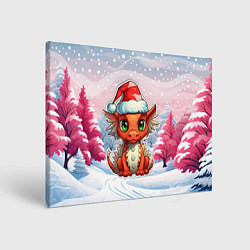 Холст прямоугольный Символ нового 2024 года, цвет: 3D-принт