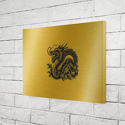 Холст прямоугольный Дракон на золоте, цвет: 3D-принт — фото 2