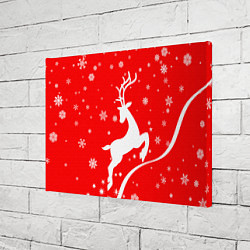 Холст прямоугольный Christmas deer, цвет: 3D-принт — фото 2