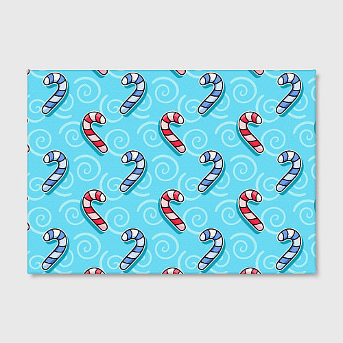 Картина прямоугольная Новогодний леденец трость / 3D-принт – фото 2