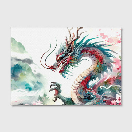 Картина прямоугольная Акварельный японский дракон / 3D-принт – фото 2