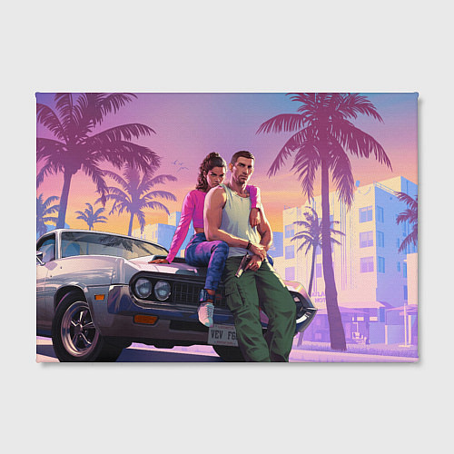 Картина прямоугольная Jason & Lucia - GTA 6 official art / 3D-принт – фото 2