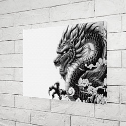 Холст прямоугольный Морда дракона - ирезуми, цвет: 3D-принт — фото 2