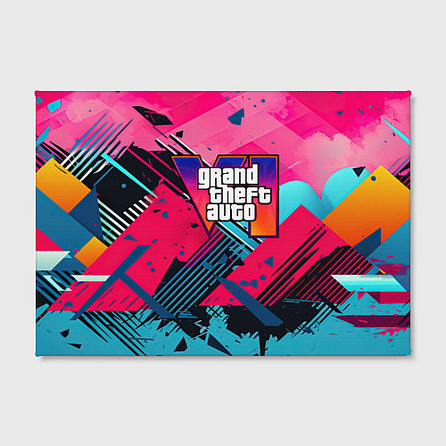 Картина прямоугольная Gta 6 abstract logo style / 3D-принт – фото 2