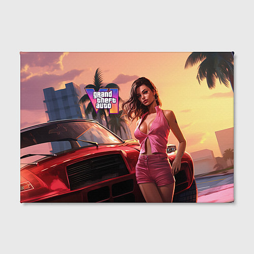 Картина прямоугольная GTA 6 girl vice city / 3D-принт – фото 2