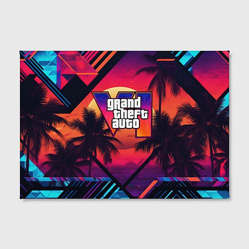 Картина прямоугольная GTA 6 аbstract logo / 3D-принт – фото 2