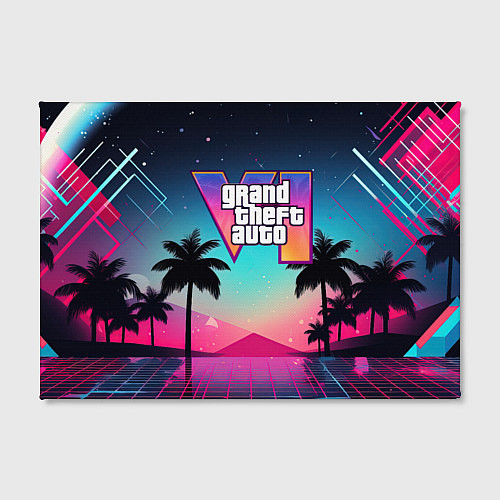 Картина прямоугольная GTA 6 summer abstract / 3D-принт – фото 2