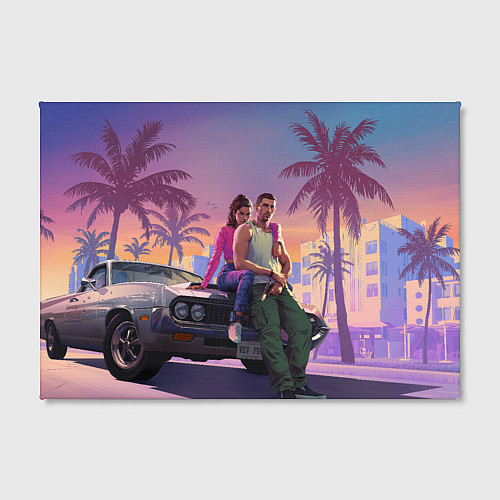 Картина прямоугольная GTA 6 Люсия и Джейсен / 3D-принт – фото 2