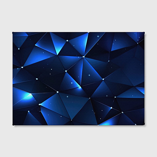 Картина прямоугольная Синяя геометрическая абстракция / 3D-принт – фото 2