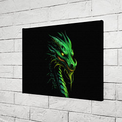 Холст прямоугольный Зеленый дракон иллюстрация, цвет: 3D-принт — фото 2