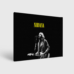 Холст прямоугольный Группа Nirvana Курт Кобейн, цвет: 3D-принт