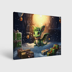 Картина прямоугольная Дракон дух рождества