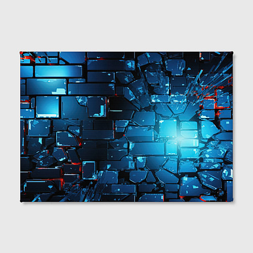 Картина прямоугольная Синие абстрактные плиты / 3D-принт – фото 2