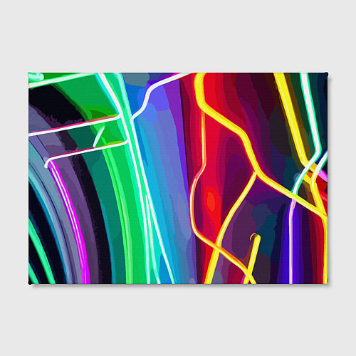 Картина прямоугольная Абстрактные цветные полосы - композиция / 3D-принт – фото 2