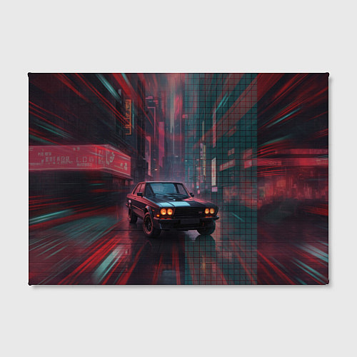 Картина прямоугольная Спорткар на темной улице / 3D-принт – фото 2