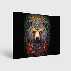 Холст прямоугольный Медведь фентези, цвет: 3D-принт
