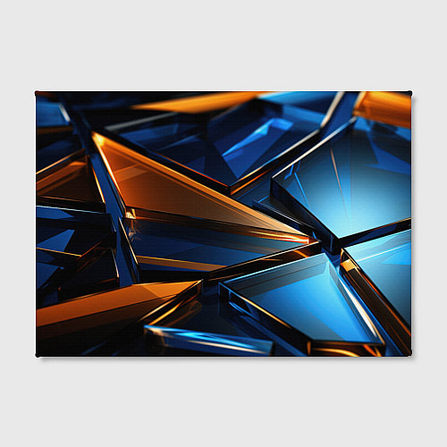 Картина прямоугольная Синии стеклянные осколки / 3D-принт – фото 2